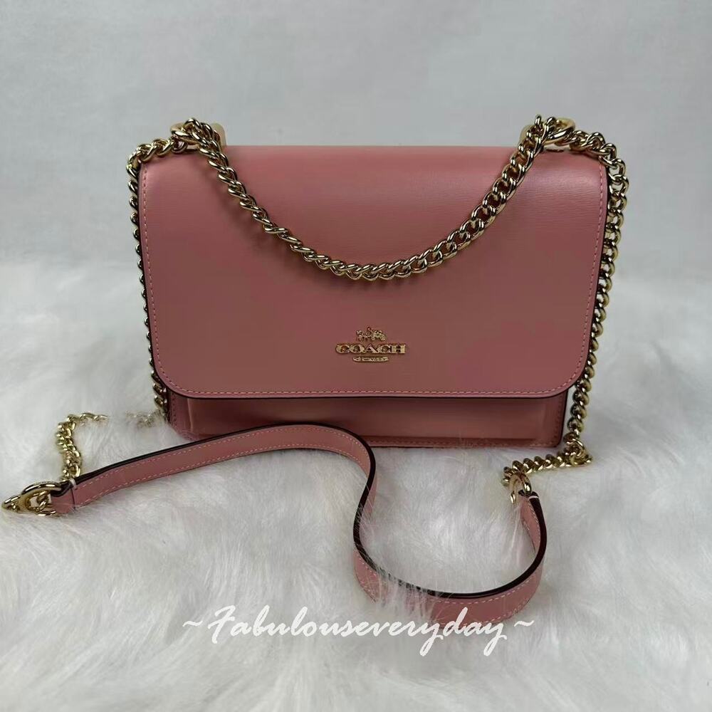 Coach Klare Crossbody Bag In Calf Leather/Gold/Pink Petal CBI97 NWT